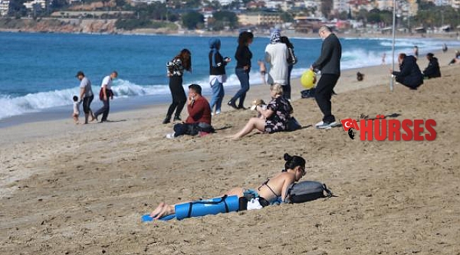 Şubat ayında Alanya'da deniz keyfi