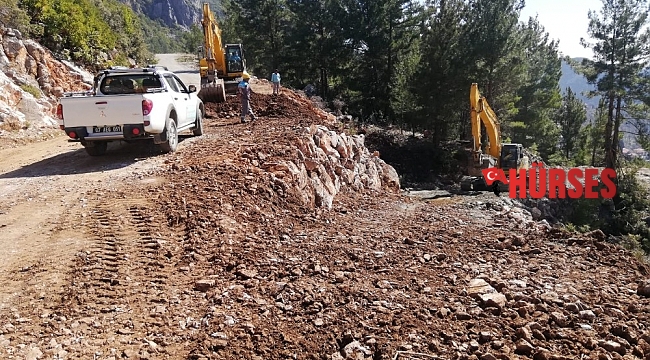 Alanya kırsalında yol hasreti bitti
