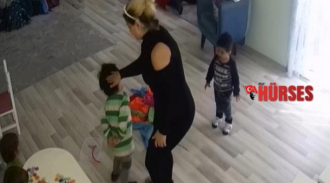 Alanya'da kreşte çocuklara şiddet görüntüleri