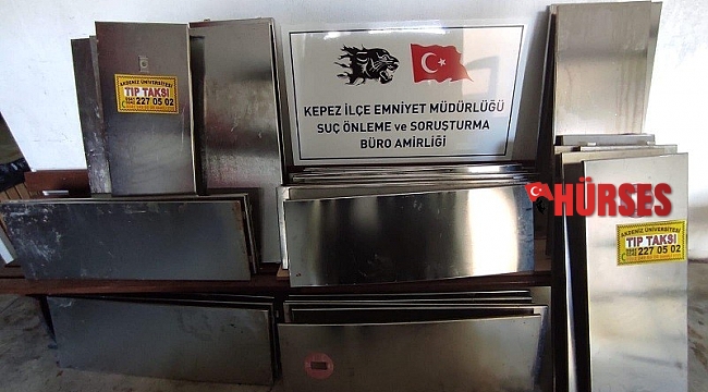 Belediyeye ait 39 adet krom kapağı çalan şüpheli tutuklandı