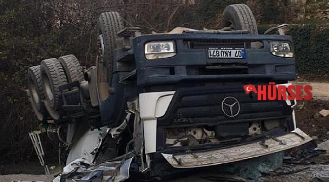 Beton mikseri 20 metreden uçtu, sürücü öldü