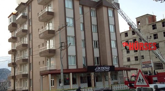 Çatı katındaki yangın korkuttu