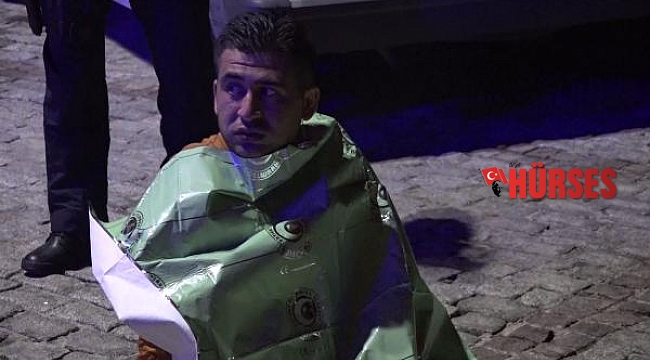 Denize düşen vatandaş ile sağlık görevlileri arasında ilginç diyalog