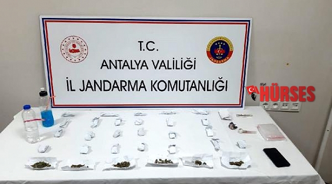 Kemer'de jandarmadan uyuşturucu operasyonu