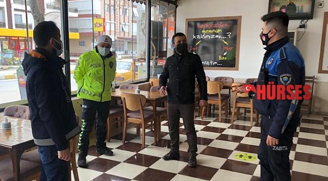 Korkuteli'de korona denetimi sürüyor