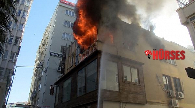 Öğretmenin dairesi, alev alev yandı