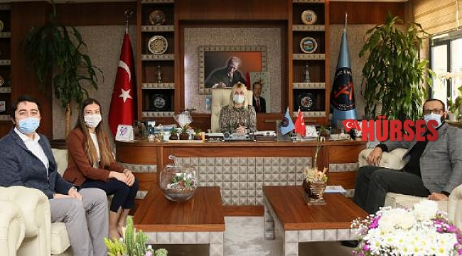 Rektör Özkan, Genç MÜSİAD Başkanı ve üyeleri ile görüştü