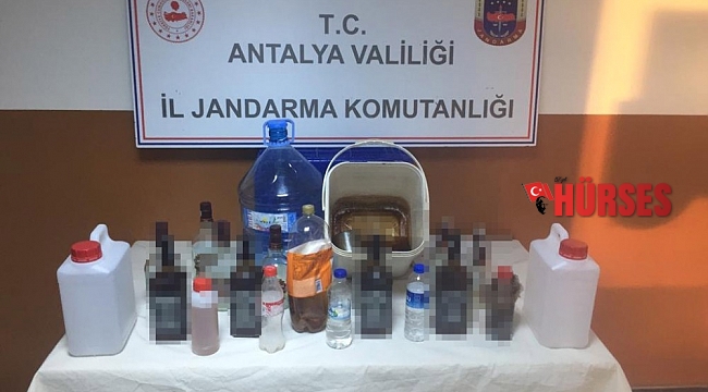 Serik'te kaçak ve sahte alkol operasyonu: 2 gözaltı