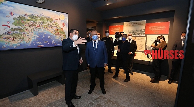Vali Yazıcı, Kepez'in kültür ve sanat adasını gezdi