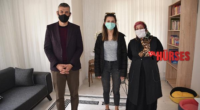 Yangında zarar gören evleri onarıldı, eşyaları yenilendi