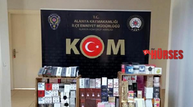Alanya'da kaçak parfüm operasyonu