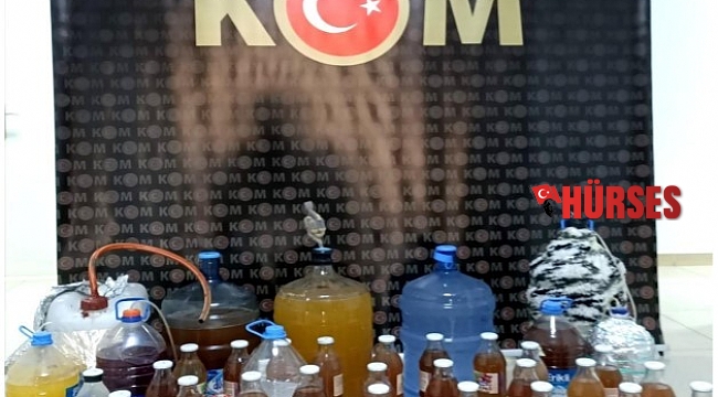 Alanya'da polisten sahte alkol operasyonu