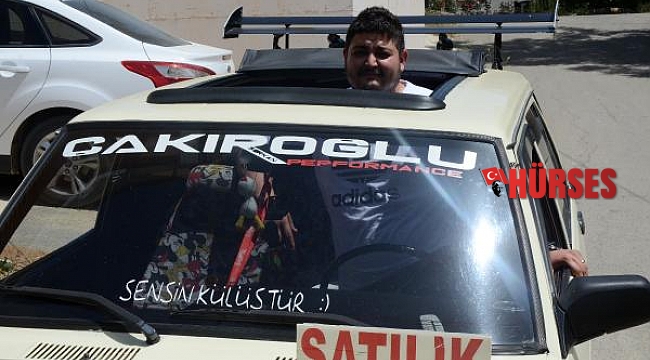 Diriftli evlilik teklifi cezasını ödeyemeyince gelin arabasını satışa çıkarttı