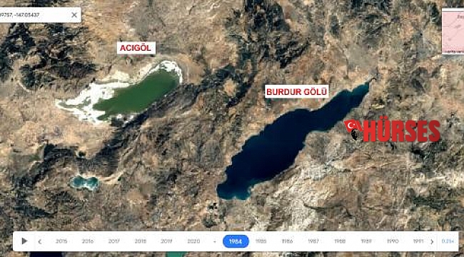 Gölleri vuran kuraklık, 36 yıllık uydu fotoğraflarıyla belgelendi