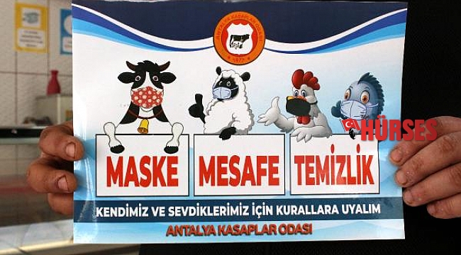 Kasaplardan maske takan hayvanların yer aldığı sticker
