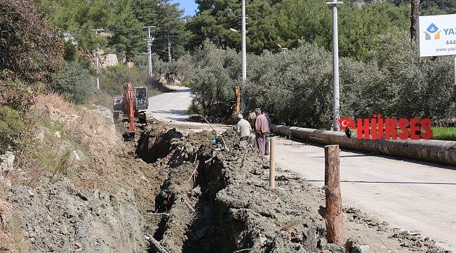 Kaş'ta 80 km'lik ana hatta bakım