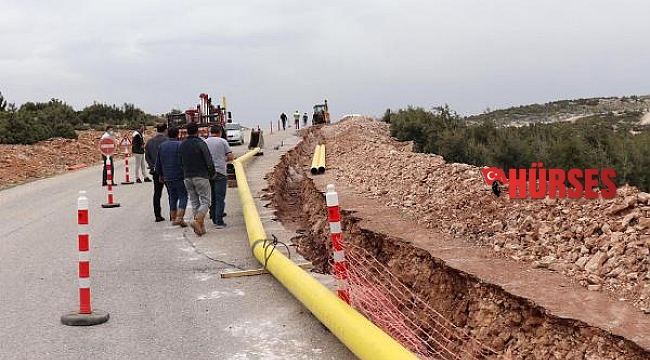 Korkuteli'de doğalgaz için ilk kazma vuruldu