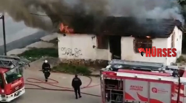 Metruk binada yangın