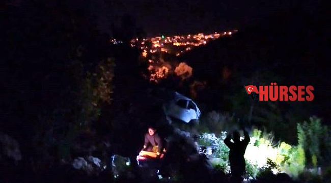 Otomobil 150 metrelik uçurumdan yuvarlandı: 1 ölü, 2 yaralı