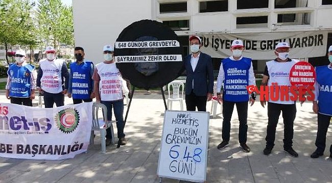 Sendikadan belediyeye siyah çelenk
