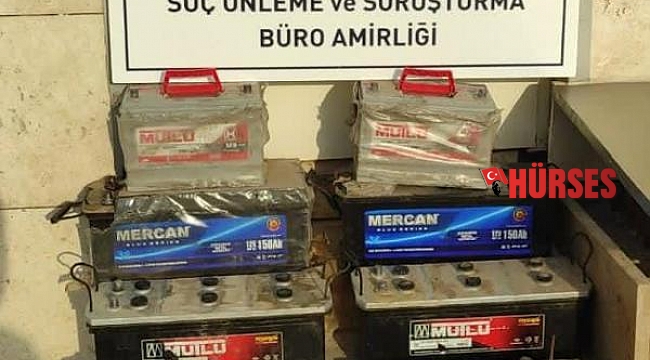 Akü hırsızları yakalandı