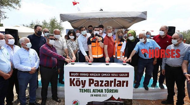 Kepez'de 6 mahalle pazarının temeli atıldı
