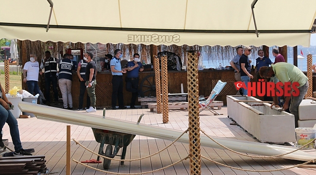 Konyaaltı sahilinde Kıyı Kanunu ve Mavi Bayrak denetimi