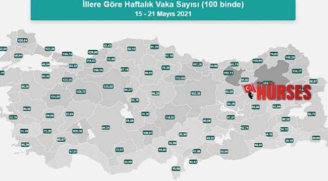Korona haritasında Antalya ilk kez 'sarı'