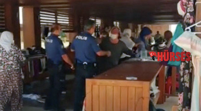 Saç saça baş başa yer kavgası