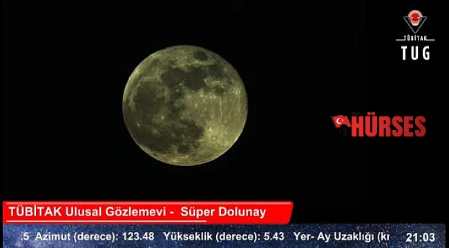 TÜBİTAK'tan 'süper ay'a canlı yayın