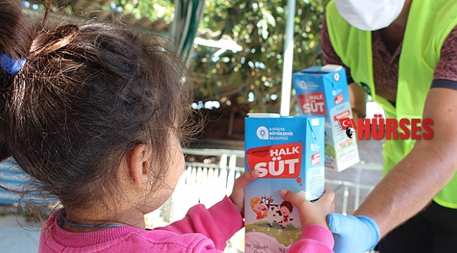 565 bin litre süt dağıtıldı