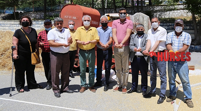 Akseki MYO'da buğday hasatı yapıldı