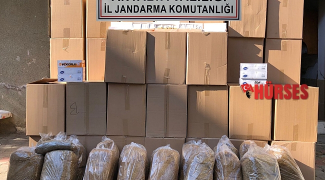 Alanya'da kaçak tütün operasyonu