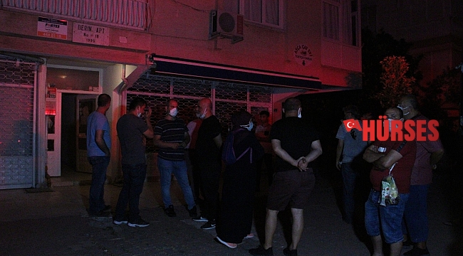 Balkonda ateş yakıp kendini eve kilitledi