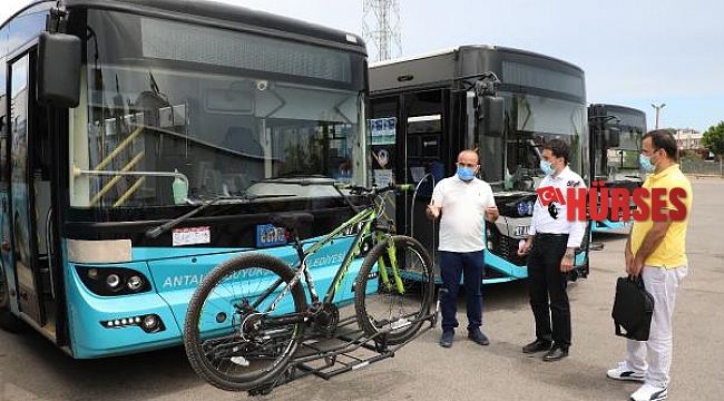 Bisiklet taşıma aparatlı otobüslere sensör uygulaması