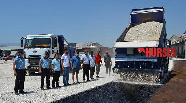 Kaş Kınık Toptancı Hali'ne sathi asfalt