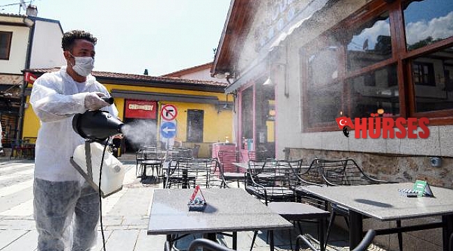 Muratpaşa, kafe ve restoranları dezenfekte etti