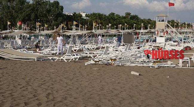 Antalya'da sahili 'hortum' vurdu