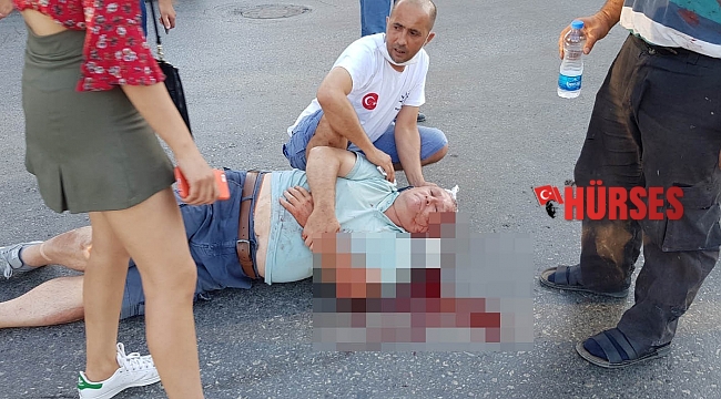 Devrilen motosikletin sürücüsü yaralandı