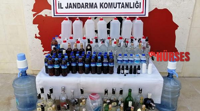 Finike'de kaçak içki baskını