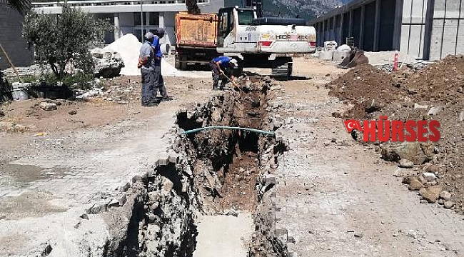 Kemer'de yeni sanayi sitesi için kanalizasyon çalışması