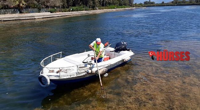 Manavgat Belediyesi'nden Titreyengöl'de temizlik
