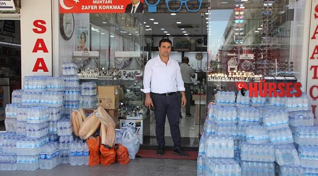 Serik'ten yangın bölgesine yardım