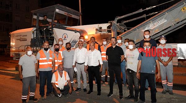 Sokullu Caddesi bir gecede asfaltlandı