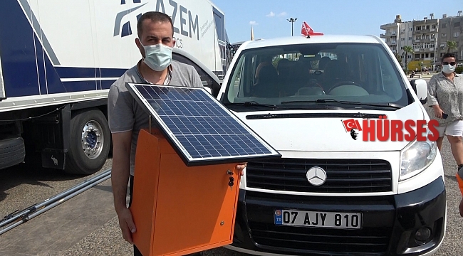 3 kardeşten, yangın bölgesine güneş ve ay enerjisi paneli