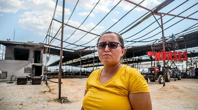 5 dönümlük çiftlik, gebe ineklerle 5 dakikada kül oldu