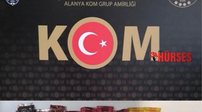 Alanya'da 60 kilo kaçak nargile tütünü