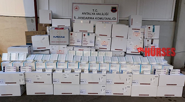 Antalya'da 3 milyon 300 bin liralık kaçak ilaç operasyonu