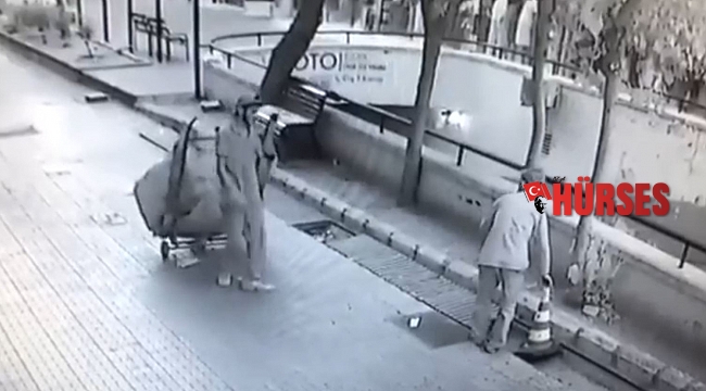 Antalya'da mazgal hırsızlarının rahat tavırları pes dedirtti