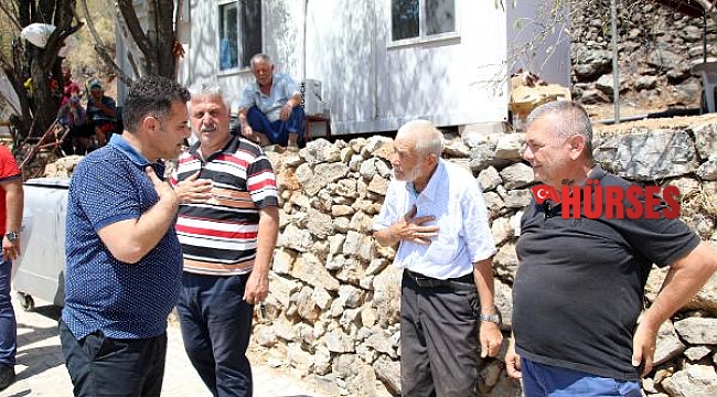 Başkan Yücel Alanya ve Gündoğmuş'ta yangın bölgelerini ziyaret etti